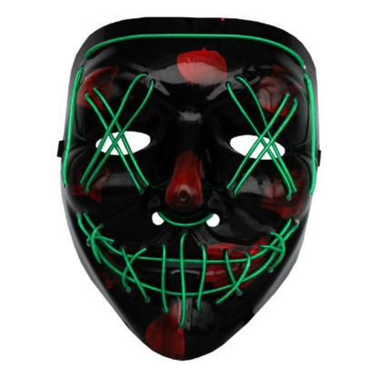 Máscara LED Purga Neón: Transfórmate en el Centro de la Noche.