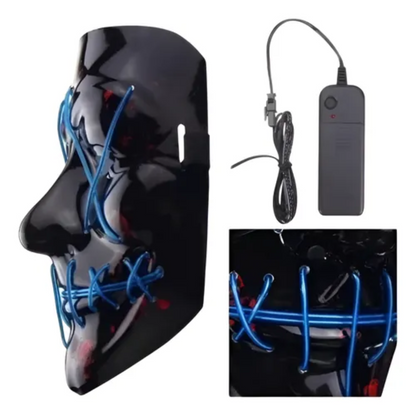 Máscara LED Purga Neón: Transfórmate en el Centro de la Noche.