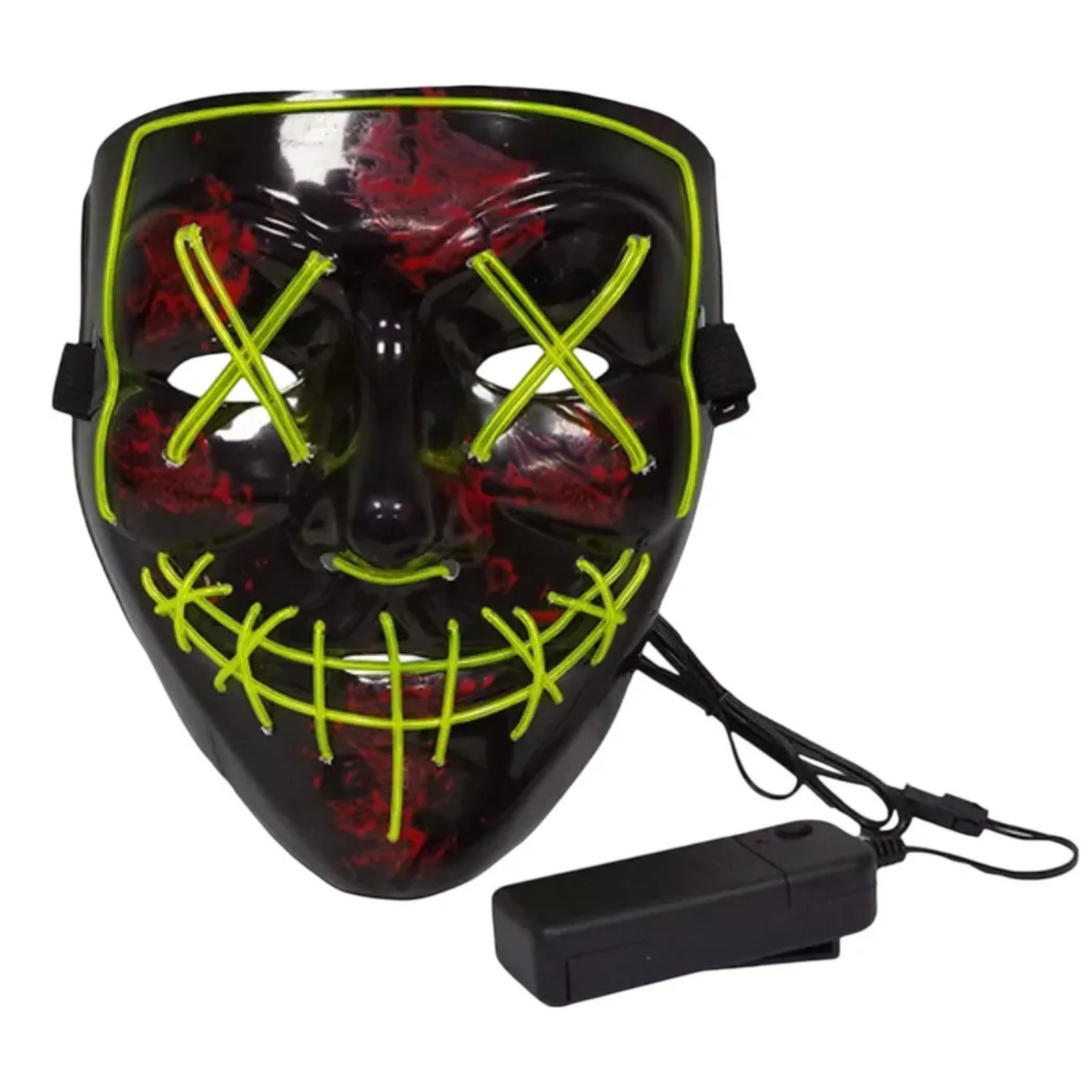 Máscara LED Purga Neón: Transfórmate en el Centro de la Noche.