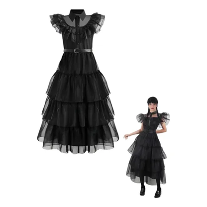 Disfraz Vestido Baile Merlina (Wednesday) | ¡El Look Viral de la Serie en tu Closet!