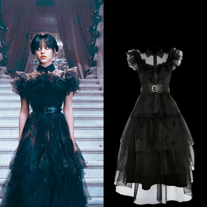 Disfraz Vestido Baile Merlina (Wednesday) | ¡El Look Viral de la Serie en tu Closet!